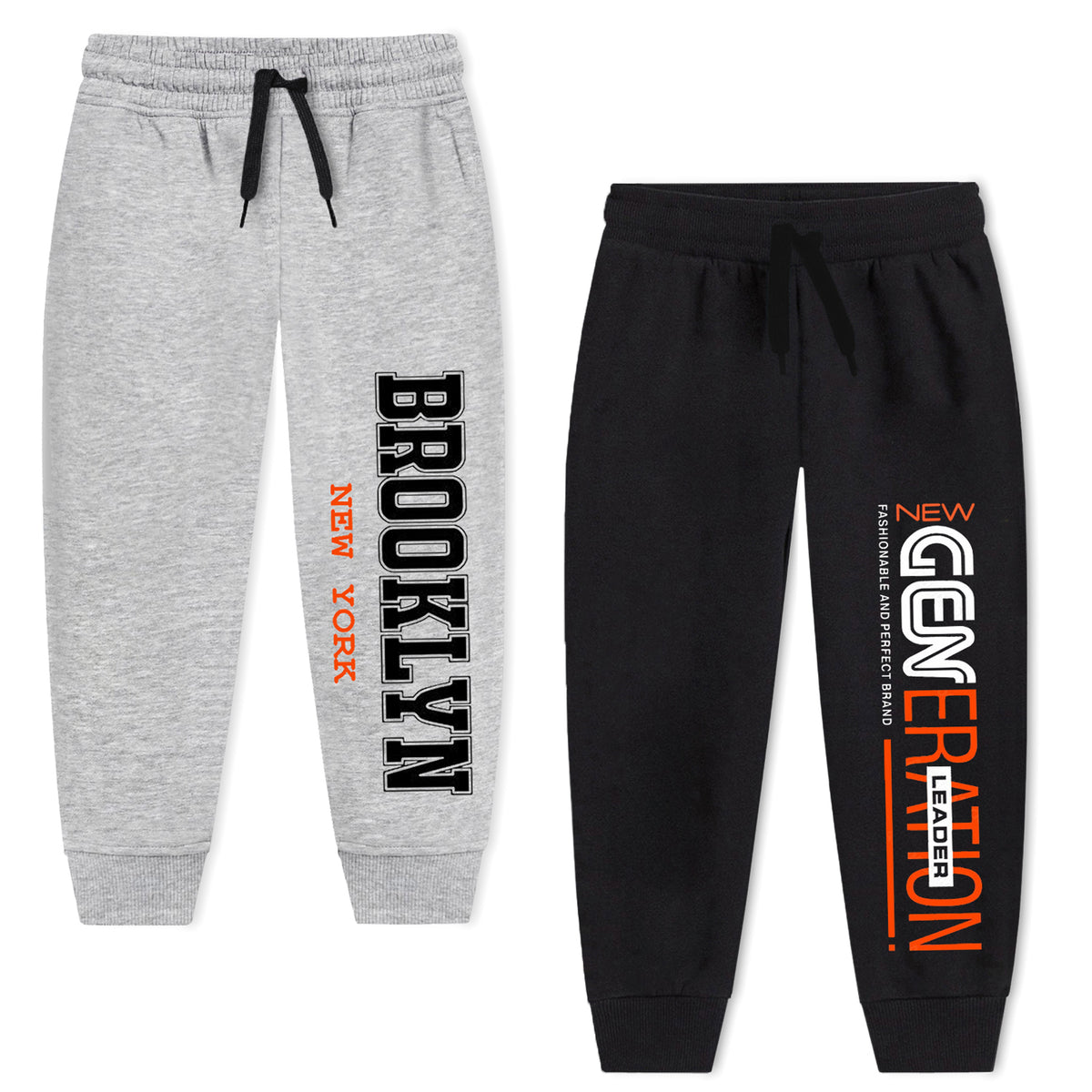 Trampoline Boys Printed Casual Track pant (Pack of 2)