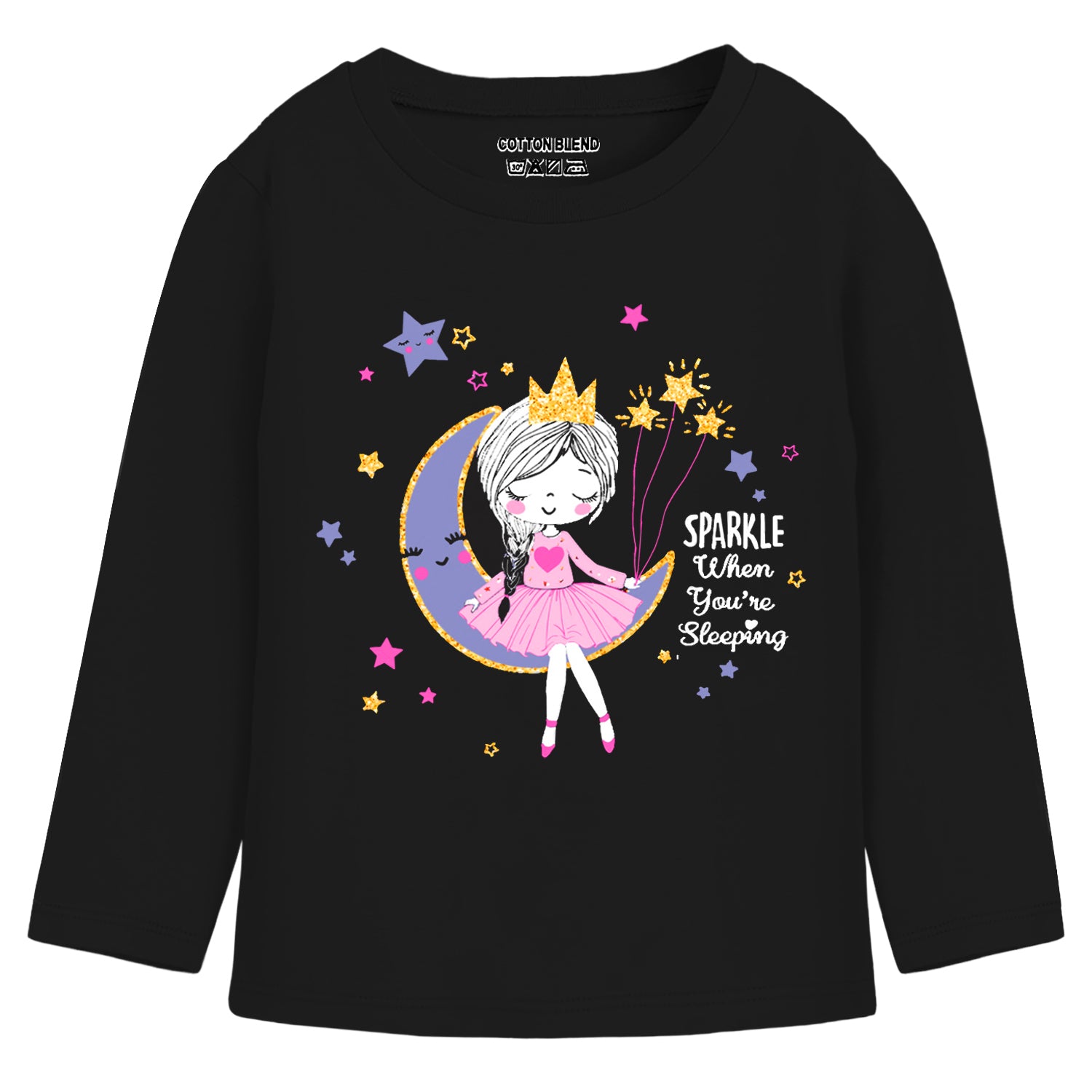Trampoline Girls Full Sleeves Regular Fit T-Shirt (Pack of 3)