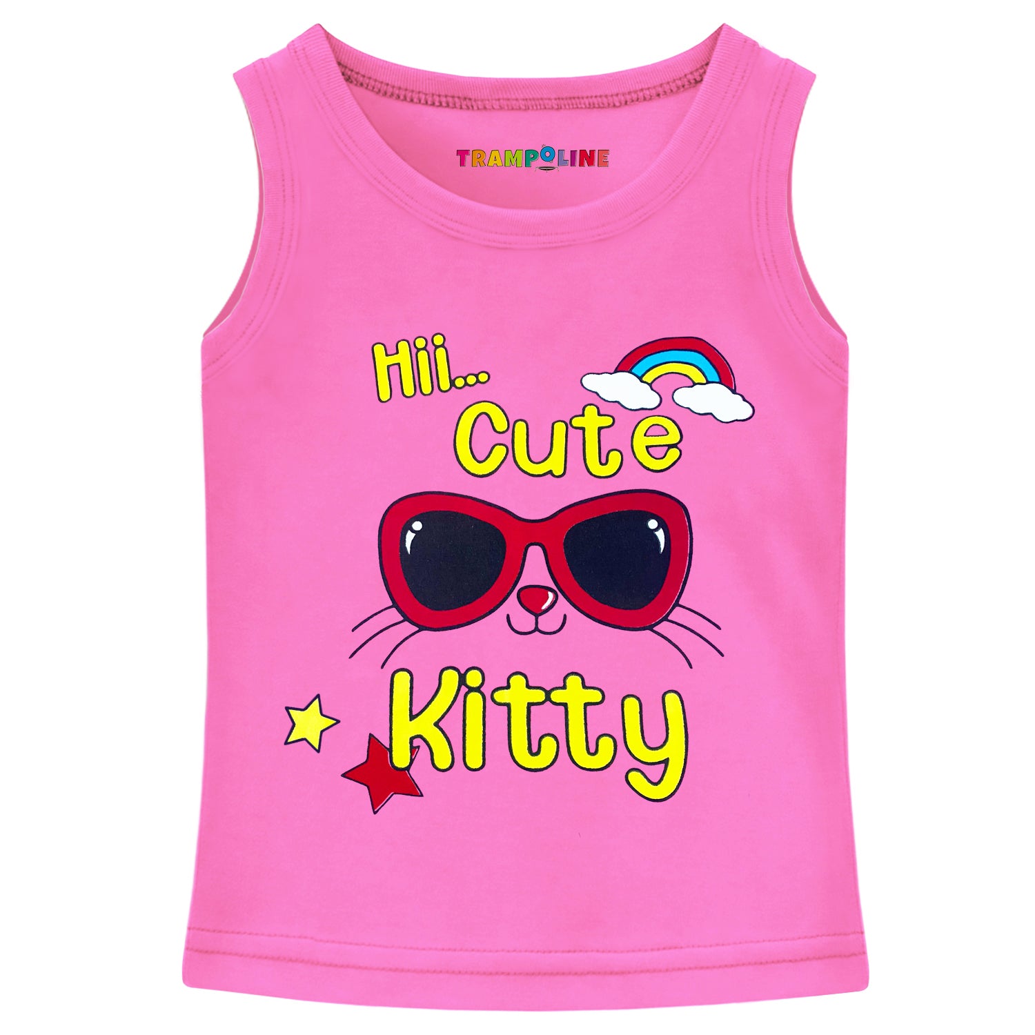 Trampoline Girls Printed Casual Clothing Set (Pack of 2)