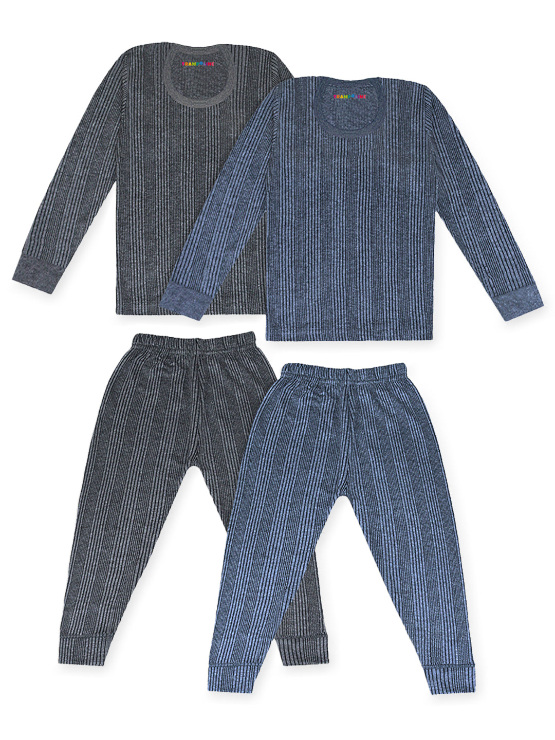 Trampoline Boys & Girls Striped Top-Pyjama Thermal Set (Pack of 2)