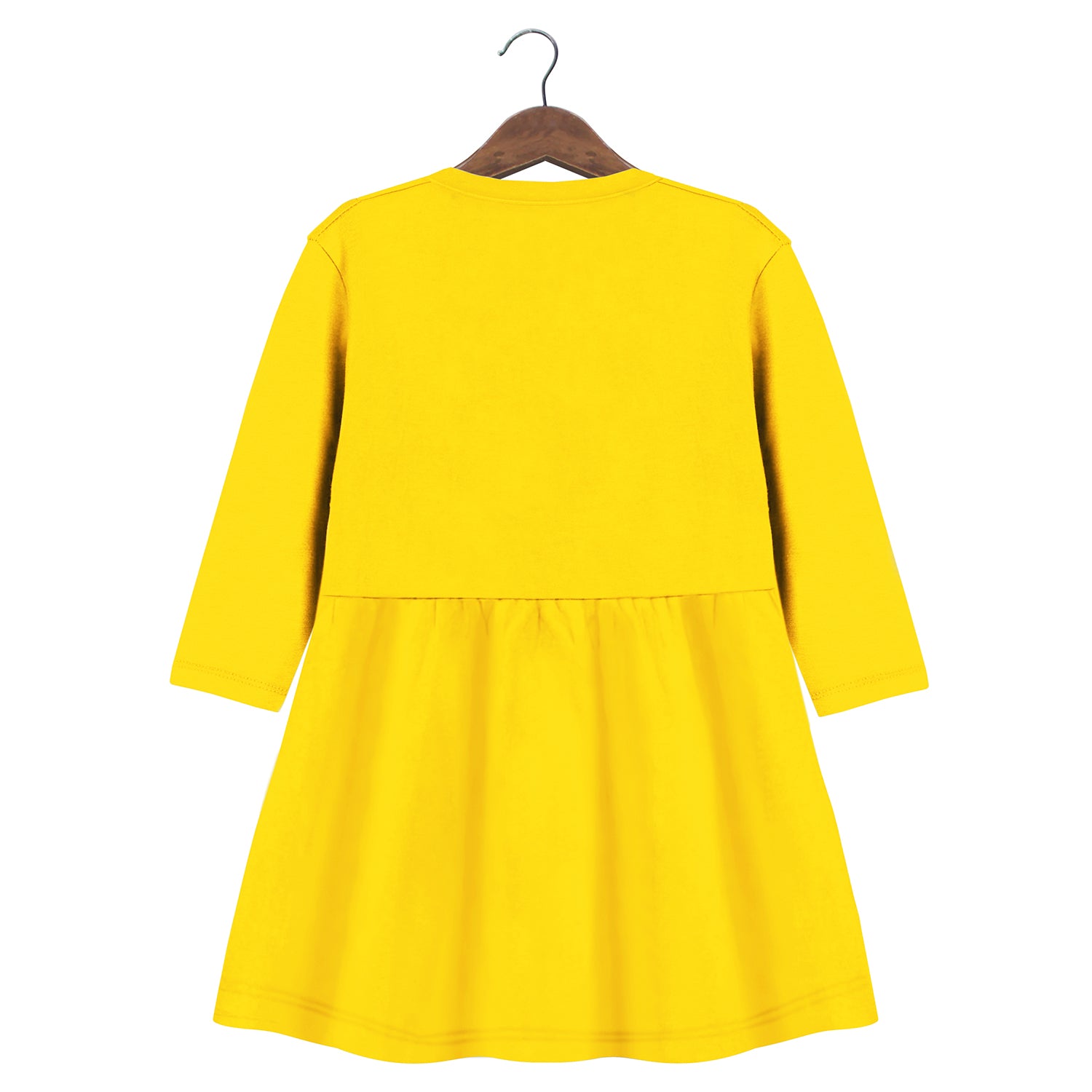 Trampoline Girls 3/4 Sleeve Midi Dress | Stylish Cotton Outfit with Cute Prints | Comfy, Breathable Everyday Wear for Kids | Pack of 1