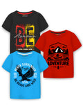 Trampoline Boys Half Sleeves Regular Fit T-Shirt Pack of 3