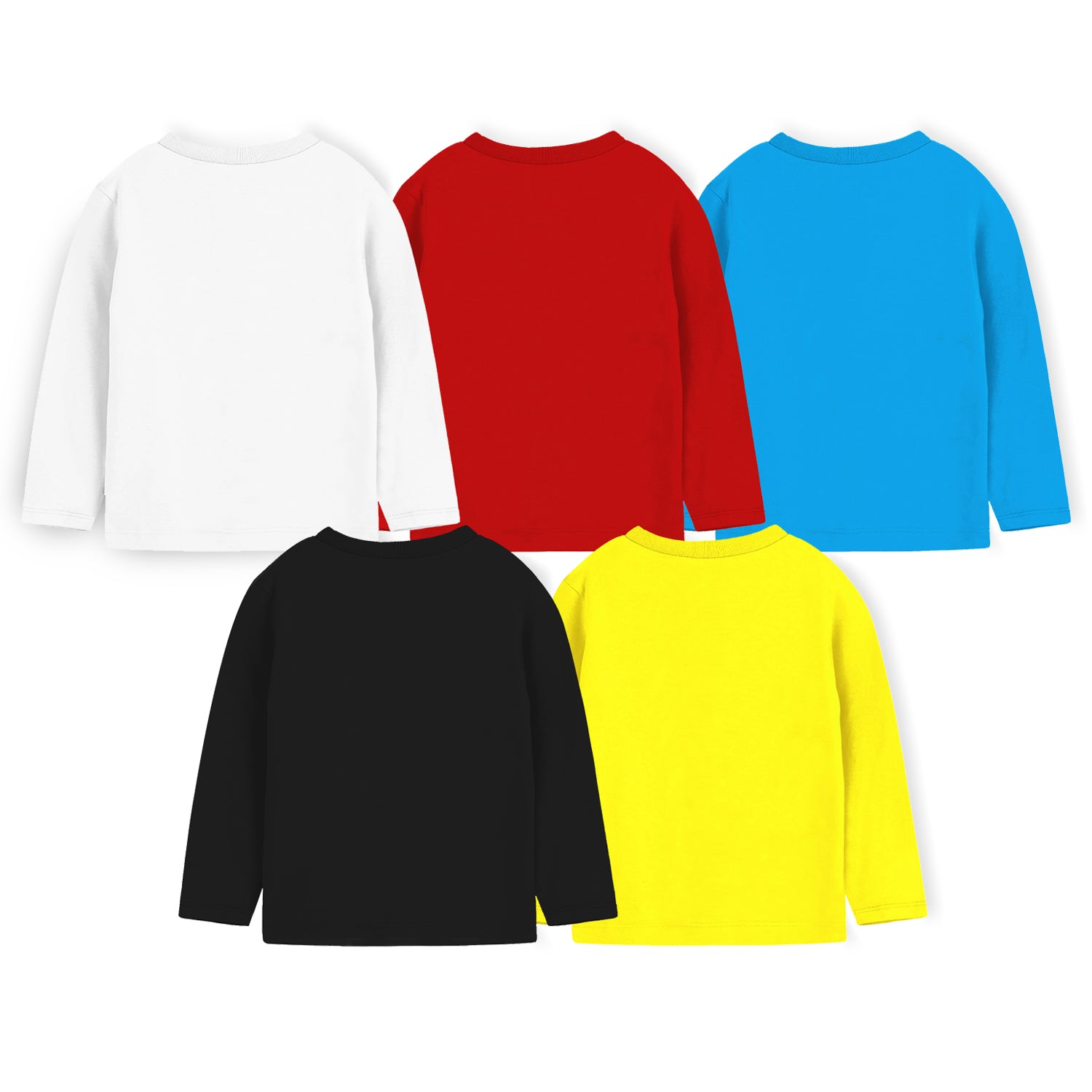 Trampoline Boys Full Sleeves Regular Fit T-Shirt (Pack of 5)