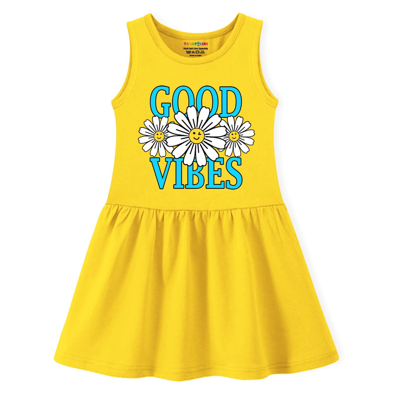 Trampoline Girls Sleeveless Midi Dresses Pack of 2 | Soft Cotton Blend | Colorful & Adorable Prints | Perfect for Playdates, Parties & Everyday Summer Fun