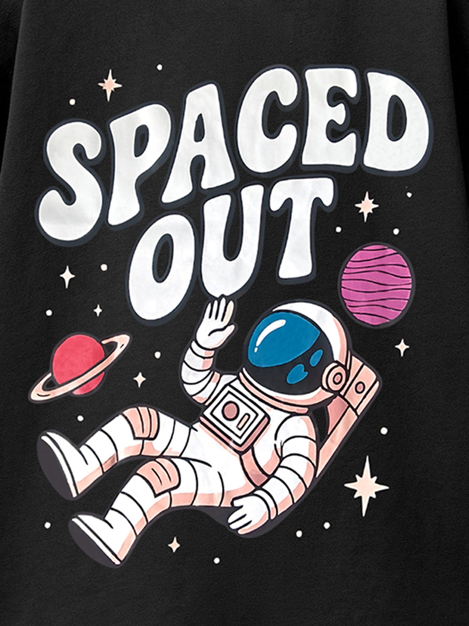 Trampoline Cotton Knit Pack Of 2 Half Sleeves Oversized T-Shirts With Bold Graphic Prints & Drop Shoulder - Red & Black