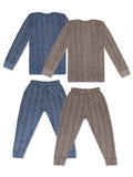Trampoline Boys & Girls Striped Top-Pyjama Thermal Set (Pack of 2)