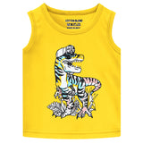 Trampoline Boys Sleeveless Regular Fit T-Shirt (Pack of 4)