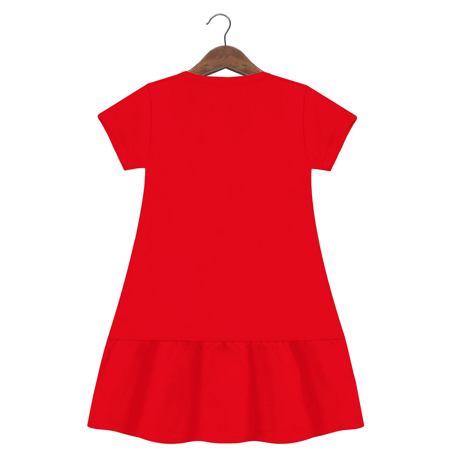 Trampoline Girls Half Sleeve Midi Dress | Cotton Casual Wear with Cute Prints | Breathable Summer Dress for Kids | Easy Everyday Outfit | Pack of 1