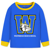 Trampoline Cotton Blend Knit Pack of 2 Full Sleeves Tiger Printed T-shirt and Pyjama Set - Yellow & Blue