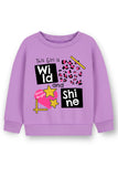 Trampoline Girls Purple Graphic Print Pullover Fleece Sweatshirt