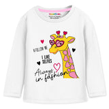 Trampoline Knit Cotton Blend Full Sleeves Unicorn & Queen Of Heart Printed Tees Pack Of 5 - Multi Colour