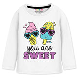 Trampoline Girls Pack of 4 Cotton Blend Full Sleeve Printed T-Shirts