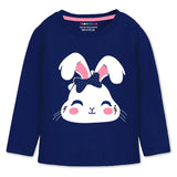 Trampoline Cotton Blend Knit Pack of 2 Full Sleeves Unicorn Printed T-shirt and Pyjama Set - Green & Pink
