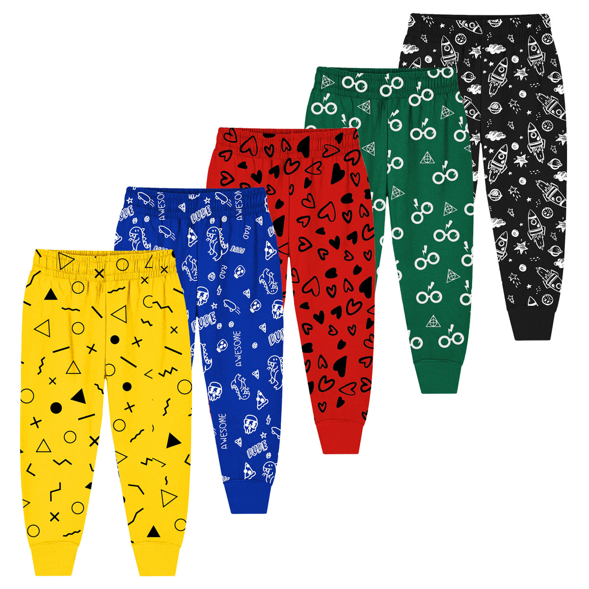Trampoline Boys & Girls Printed Pyjamas (Pack of 5)
