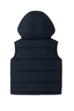 Trampoline Knit Full Sleeves Colorblock Puffer Winter Jacket With 2 Front Pockets - Blue & Yellow