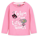 Trampoline Cotton Blend Knit Full Sleeves Love & Butterfly Printed Tees Pack Of 5 - Multi Colour