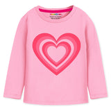 Trampoline Cotton Blend Knit Full Sleeves Heart & Flower Printed Tees Pack Of 5 - Multi Colour