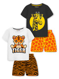 Trampoline Boys & Girls Graphic Printed T-shirt With Shorts (Pack of 2)