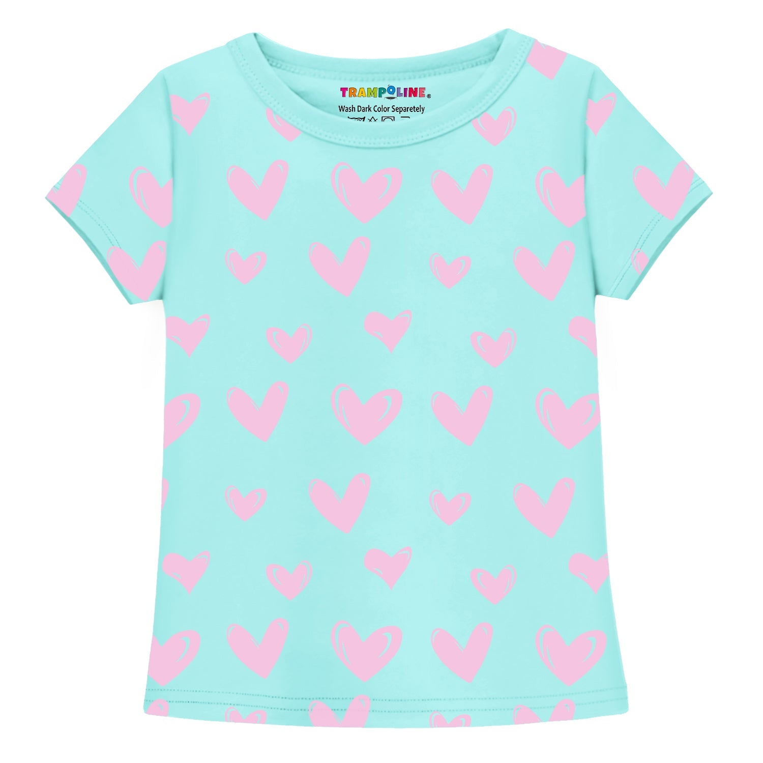 Trampoline Cotton Blend Knit Pack of 2 Half Sleeves Flamingo & Heart Printed T-shirt & Shorts Set - Multi Color