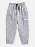 Trampoline Boys Knit Pack Of 3 Solid Cargo Joggers With Pockets - Multi Colour