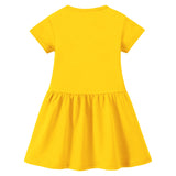 Trampoline Cotton Blend Pack Of 2 Half Sleeves Unicorn and LOVE Graphic Printed Dress - Red & Yellow