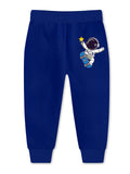 Trampoline Cotton Blend Knit Pack of 2 Full Sleeves Space Theme And Dinosaur T-shirt and Pyjama Set - Green & Black