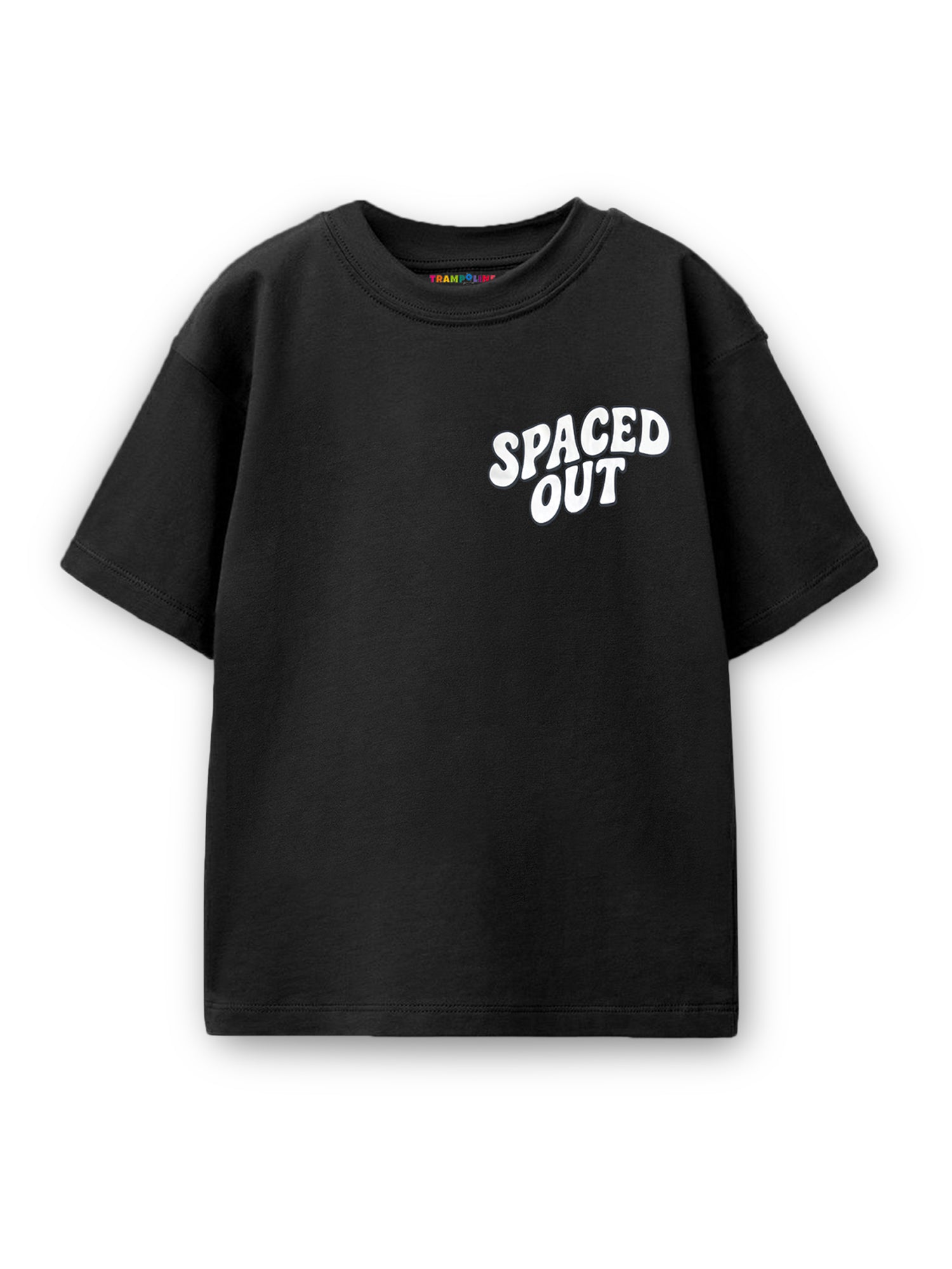 Trampoline Cotton Knit Pack Of 2 Half Sleeves Oversized T-Shirts With Bold Graphic Prints & Drop Shoulder - Red & Black