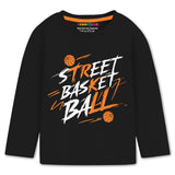 Trampoline Cotton Blend Knit Pack Of 5 Full Sleeves Text Printed Tees