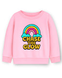 Trampoline Fleece Knit Full Sleeves Unicorn & Chase The Glow Printed Winter Sweatshirt Pack Of 2 - Purple Pink