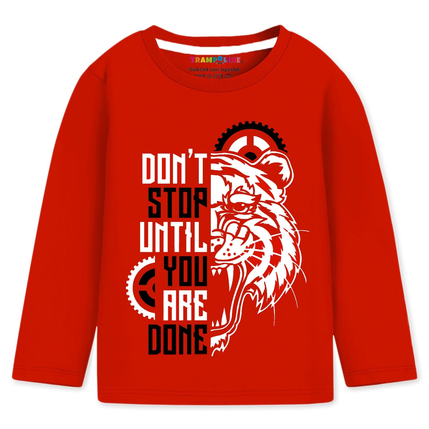 Trampoline Cotton Blend Knit Pack Of 5 Full Sleeves Text Printed Tees