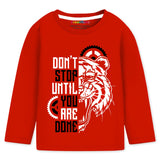 Trampoline Cotton Blend Knit Pack Of 5 Full Sleeves Text Printed Tees