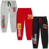 Trampoline Boys Printed Casual Track pant (Pack of 3)