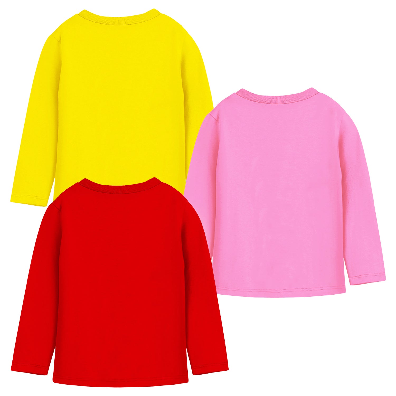 Trampoline Girls Full Sleeves Regular Fit T-Shirt (Pack of 3)
