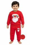 Tranpoline Kids Red Santa Claus Print Fleece Sweatshirt & Pajama Clothing Set