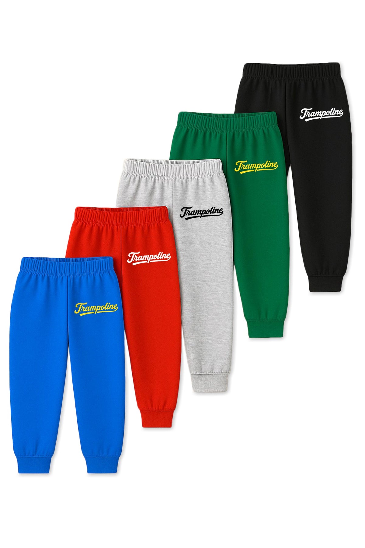 Trampoline Boys & Girls Pack of 5 Cotton Blend Solid Pajamas