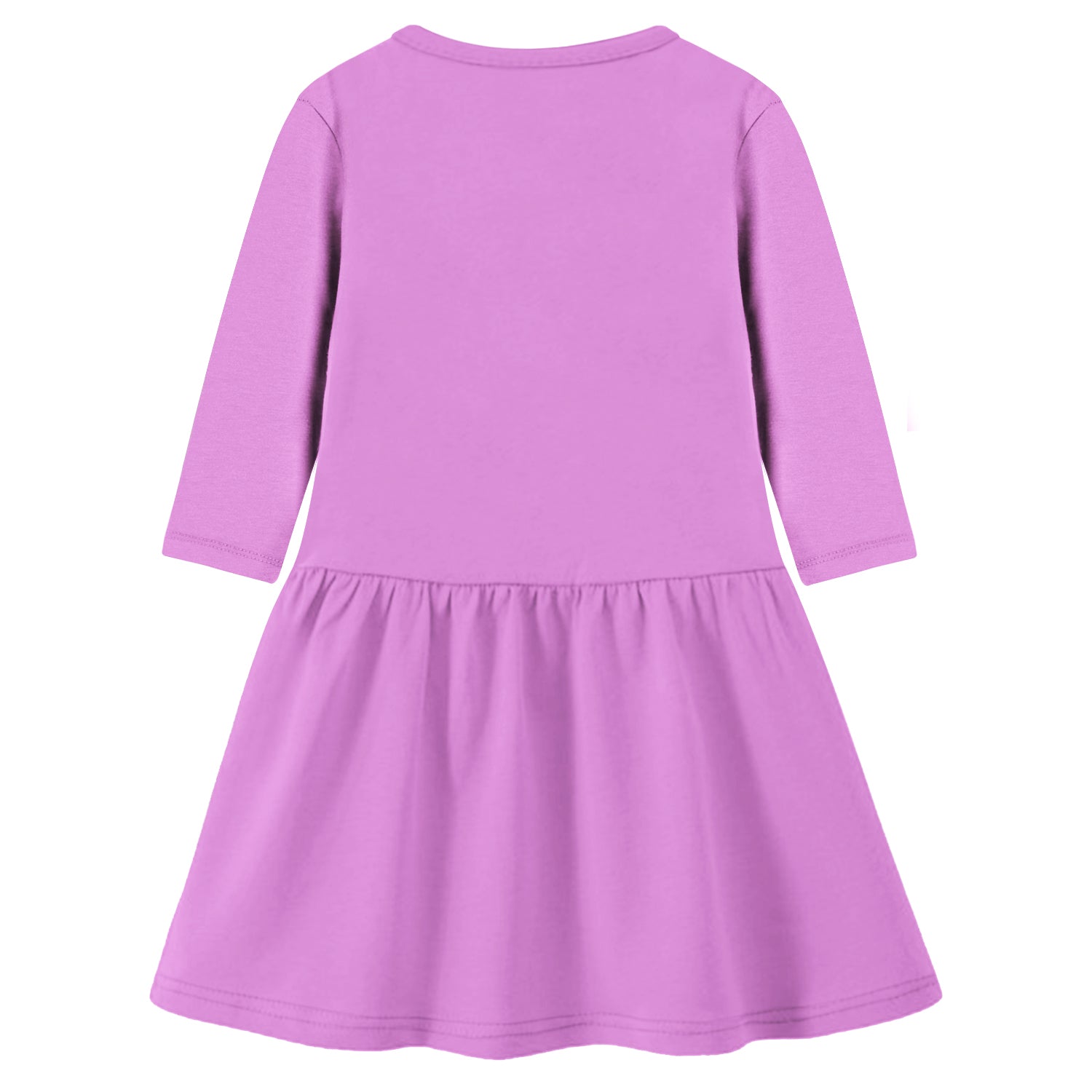 Trampoline Girls 3/4 Sleeve Midi Dress | Stylish Cotton Outfit with Cute Prints | Comfy, Breathable Everyday Wear for Kids | Pack of 1