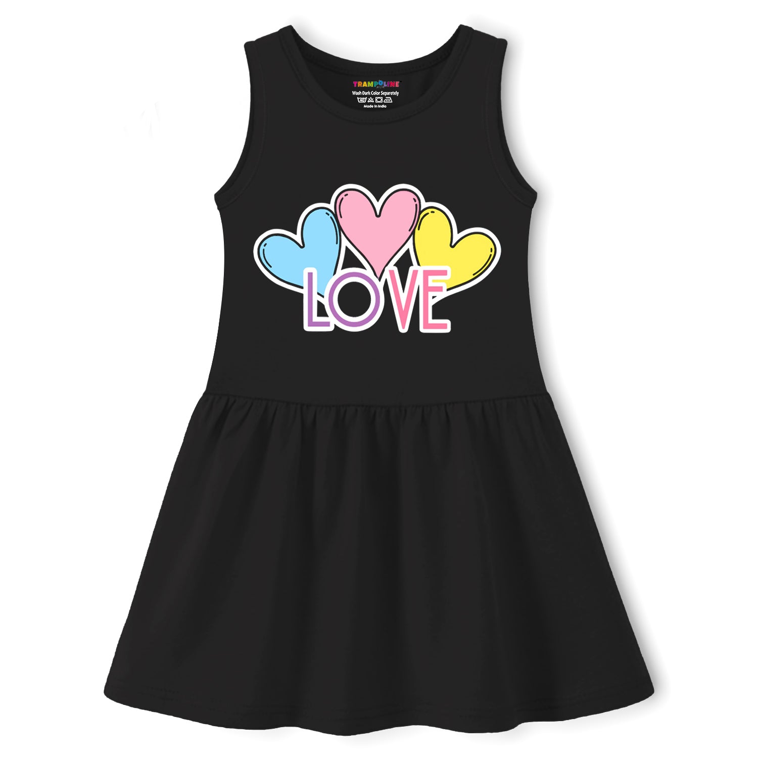Trampoline Girls Sleeveless Midi Dresses Pack of 2 | Soft Cotton Blend | Colorful & Adorable Prints | Perfect for Playdates, Parties & Everyday Summer Fun