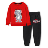 Trampoline Boys Printed Tshirt & Trackpant Set (Pack of 1)